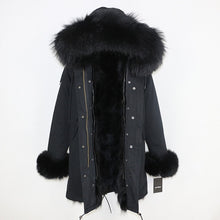 Load image into Gallery viewer, OFTBUY 2019 Winter Jacket Women Long Parka Real Fox Fur Coat Natural Raccoon Fur Collar Hood Thick Warm Streetwear Parkas New