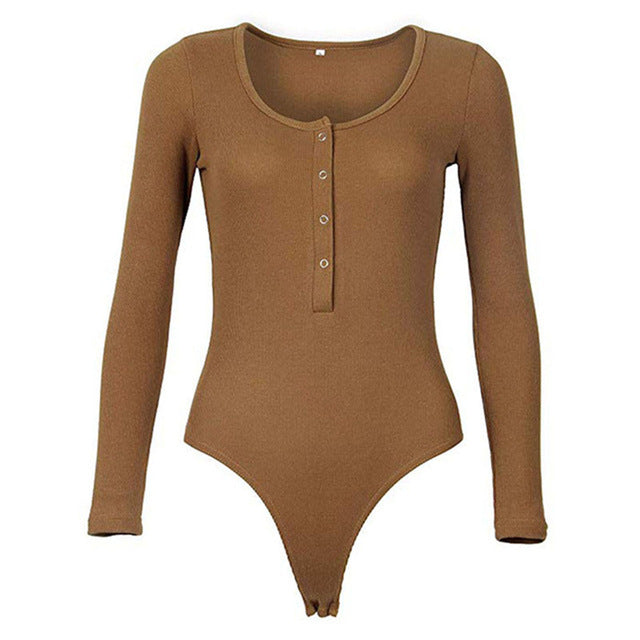 Buttons Sexy Bodysuits Skinny Body Suit Tops Women Rompers Short Sleeve Bodycon Bodysuits Female Short Jumpsuits Overalls GV168 M / Brown 2 Buttons Sexy Bodysuits Skinny Body Suit Tops Women Rompers Short Sleeve Bodycon Bodysuits Female Short Jumpsuits Overalls GV168 M / Brown 2