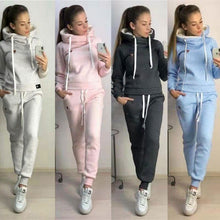 Load image into Gallery viewer, WEMYUJH 2019 Autumn Winter Female Two Piece Sets Tracksuit Women Long Sleeve Jackets Pants Two Piece Set Warm Outfit Women Suit