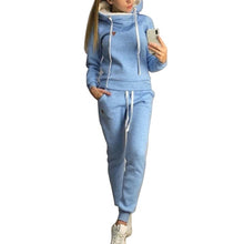 Load image into Gallery viewer, WEMYUJH 2019 Autumn Winter Female Two Piece Sets Tracksuit Women Long Sleeve Jackets Pants Two Piece Set Warm Outfit Women Suit