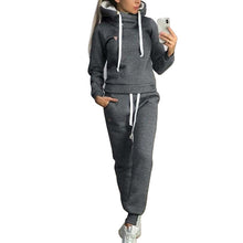 Load image into Gallery viewer, WEMYUJH 2019 Autumn Winter Female Two Piece Sets Tracksuit Women Long Sleeve Jackets Pants Two Piece Set Warm Outfit Women Suit