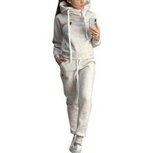 Load image into Gallery viewer, WEMYUJH 2019 Autumn Winter Female Two Piece Sets Tracksuit Women Long Sleeve Jackets Pants Two Piece Set Warm Outfit Women Suit
