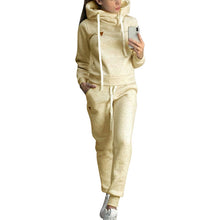 Load image into Gallery viewer, WEMYUJH 2019 Autumn Winter Female Two Piece Sets Tracksuit Women Long Sleeve Jackets Pants Two Piece Set Warm Outfit Women Suit