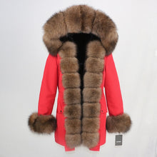 Load image into Gallery viewer, OFTBUY 2019 fashion winter jacket women real fur coat natural real fox fur collar loose long parkas big fur outerwear Detachable