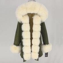 Load image into Gallery viewer, OFTBUY 2019 fashion winter jacket women real fur coat natural real fox fur collar loose long parkas big fur outerwear Detachable