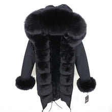 Load image into Gallery viewer, OFTBUY 2019 fashion winter jacket women real fur coat natural real fox fur collar loose long parkas big fur outerwear Detachable