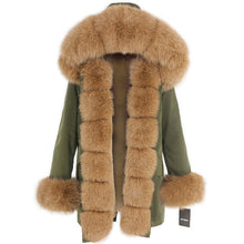 Load image into Gallery viewer, OFTBUY 2019 fashion winter jacket women real fur coat natural real fox fur collar loose long parkas big fur outerwear Detachable