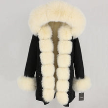 Load image into Gallery viewer, OFTBUY 2019 fashion winter jacket women real fur coat natural real fox fur collar loose long parkas big fur outerwear Detachable