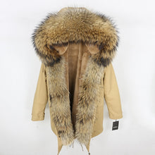 Load image into Gallery viewer, OFTBUY 2019 fashion winter jacket women real fur coat natural real fox fur collar loose long parkas big fur outerwear Detachable