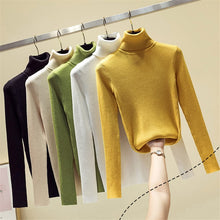 Load image into Gallery viewer, Knit Sweater Women Turtleneck Casual Pure Cashmere Pullover Autumn Winter Solid Long Sleeve Slim-jumper Soft Tops Pull Femme