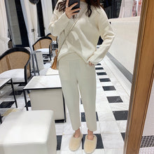 Load image into Gallery viewer, Women Sweater Two Piece knitted Sets Slim Tracksuit 2019 Spring Autumn Fashion Sweatshirts Sporting Suit Female