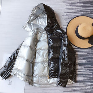 2019 Winter Down Jacket Women Hat Ultra Light Duck Pure Down Warm Female Down Coat Female Outwear Long Sleeve