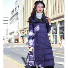 Load image into Gallery viewer, 2019 Winter Down Jacket Women Hat Ultra Light Duck Pure Down Warm Female Down Coat Female Outwear Long Sleeve