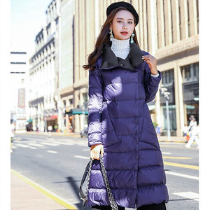 2019 Winter Down Jacket Women Hat Ultra Light Duck Pure Down Warm Female Down Coat Female Outwear Long Sleeve