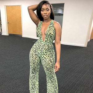 sexy jumpsuit women Casual Rompers print leopard winter jumpsuit female rompers jumpsuits