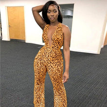 Load image into Gallery viewer, sexy jumpsuit women Casual Rompers print leopard winter jumpsuit female rompers jumpsuits